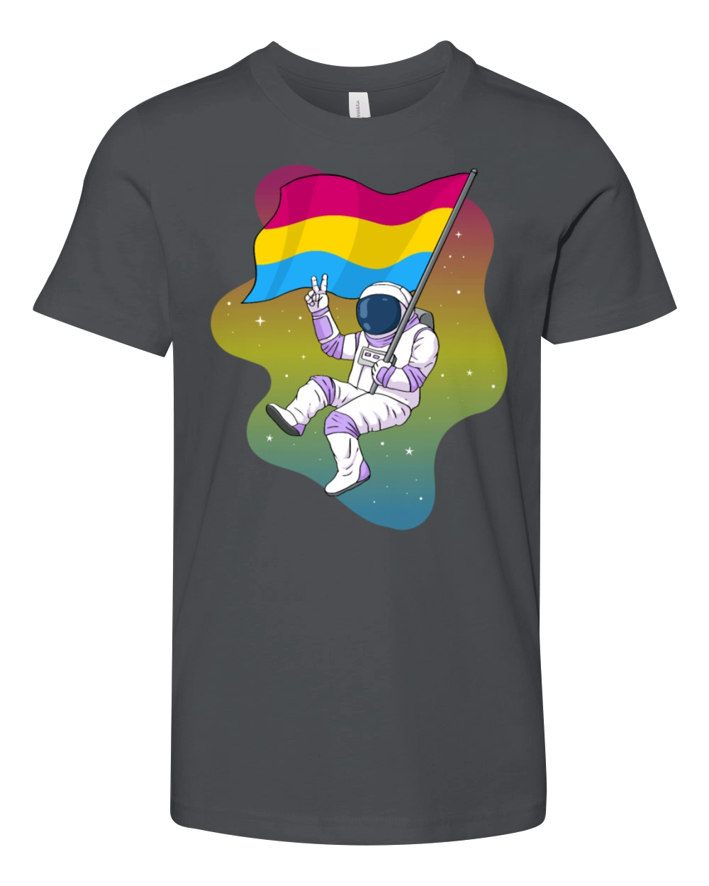 Pansexual Pride Pan Flag Space Astronaut Subtle Youth Unisex Jersey Tee
