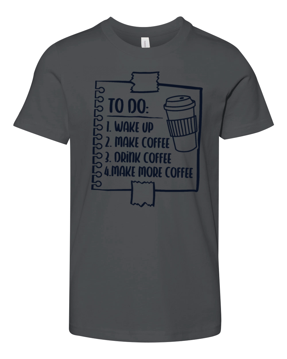 To Do List Barista Queen Latte Art Coffee Lover Youth Unisex Jersey Tee