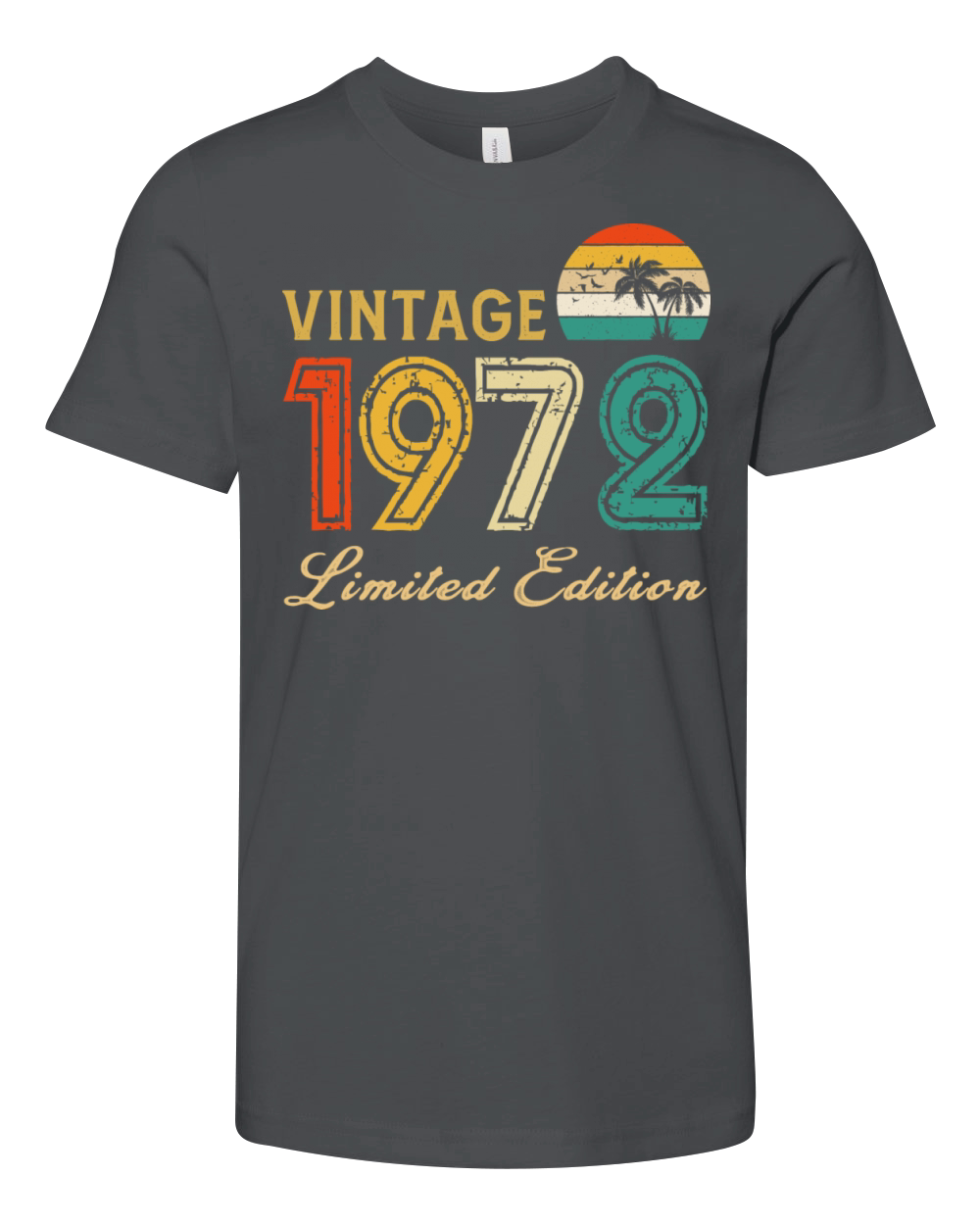 Vintage 1972 Limited Edition Made In 1972 Birthday Youth Unisex Jersey Tee
