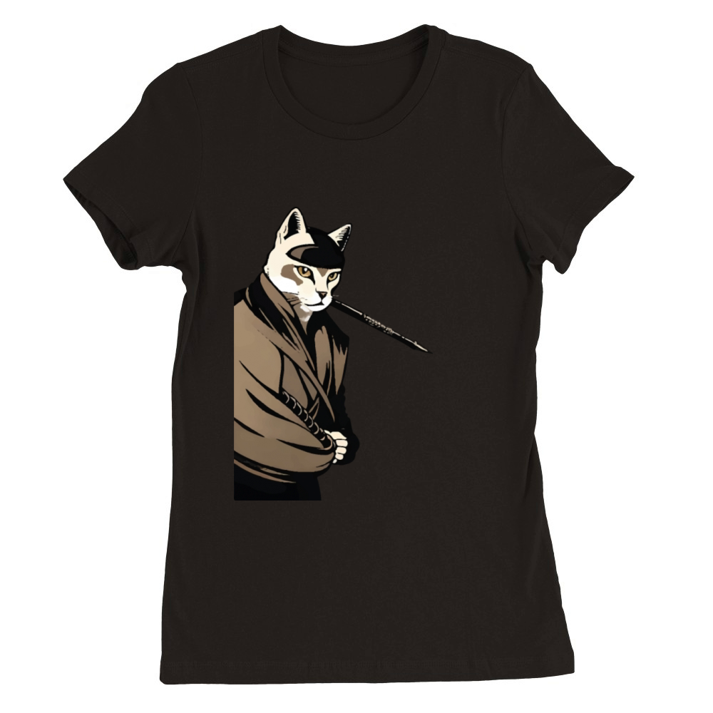 shinobi cat Premium Womens Crewneck T-shirt