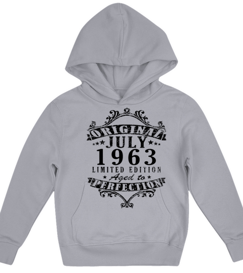 July 1963 vintage birthday gift 60 years Kids Hoodie