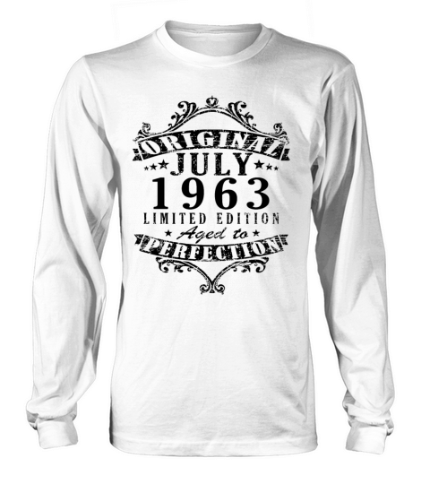 July 1963 vintage birthday gift 60 years Long sleeved Unisex