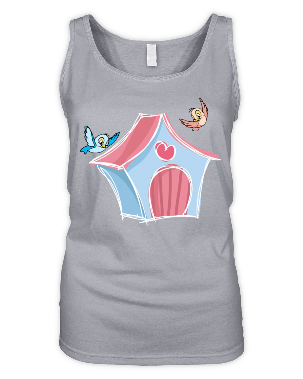 Birds Around Bird Nest Organic Women's Tank Top