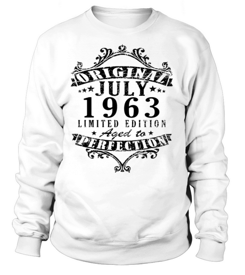 July 1963 vintage birthday gift 60 years Sweatshirt Unisex