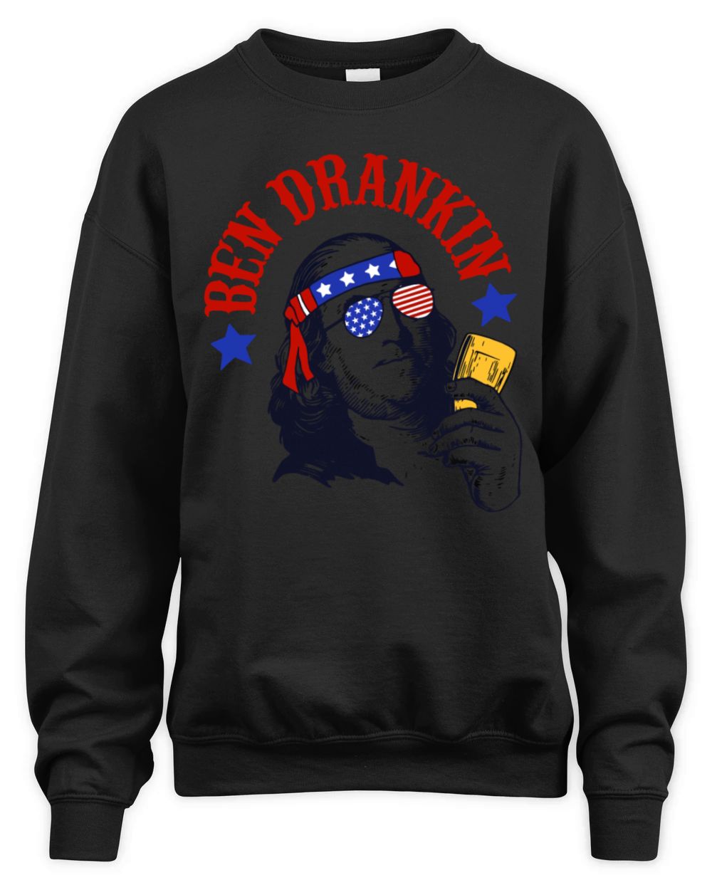 Ben Drankin Funny 4th Of July Patriotic Merica Unisex Premium Crewneck Sweatshirt