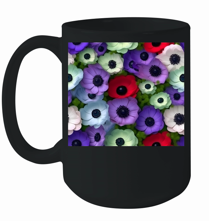 3D Anemones Tumbler Wrap Ceramic Mug