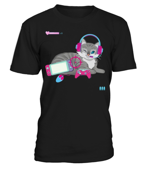 Easily Distracted By Cats And Video Games T-Shirt Unisex