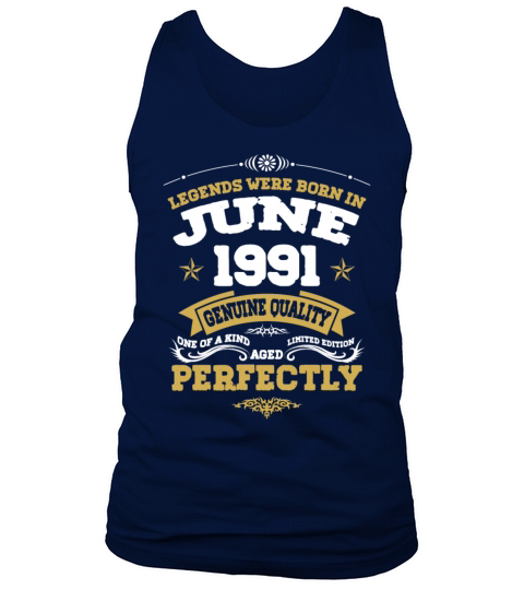Vintage Aged To Perfection June 1991 Tank Top Unisex