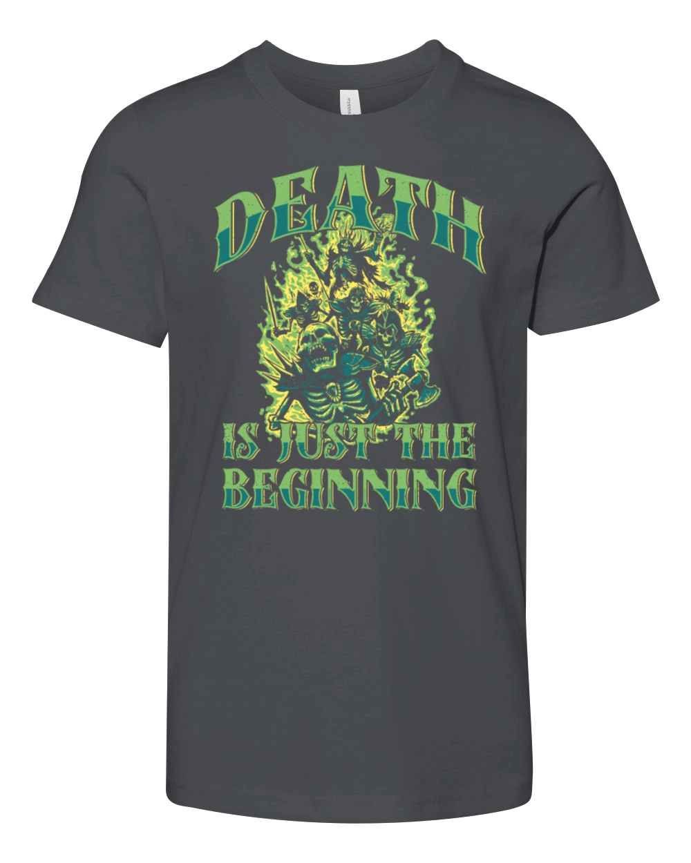 Necromancy Death Is Just The Beginning Necromancer Youth Unisex Jersey Tee