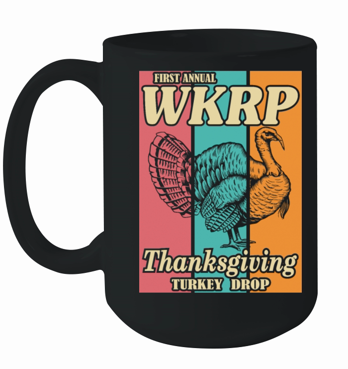 WKRP Turkey Drop Vintage Thanksgiving Cincinnati Ceramic Mug
