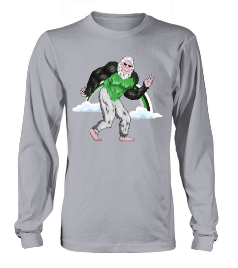 Demiromantic Pride Flag Rainbow Bigfoot Sasquatch Long sleeved Unisex
