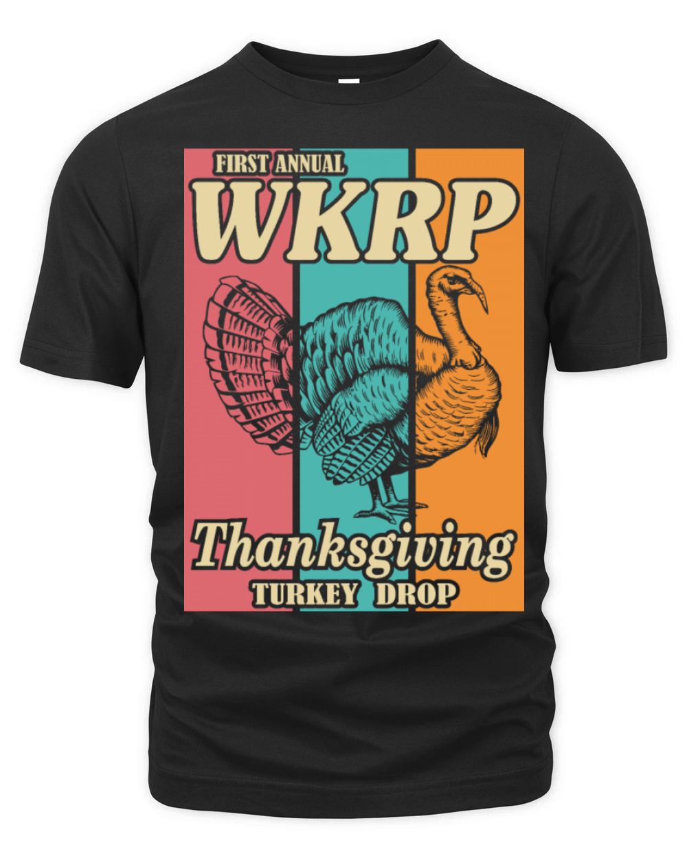 WKRP Turkey Drop Vintage Thanksgiving Cincinnati Organic Unisex T-shirt