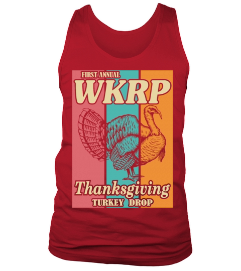 WKRP Turkey Drop Vintage Thanksgiving Cincinnati Tank Top Unisex
