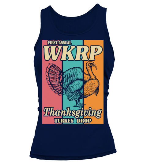 WKRP Turkey Drop Vintage Thanksgiving Cincinnati Tank top Woman