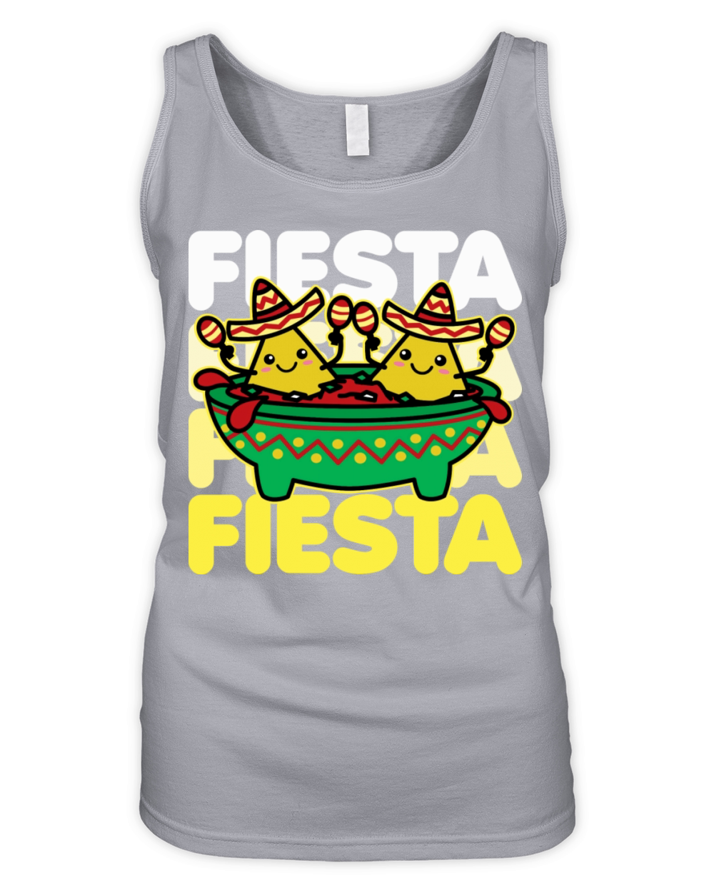 Let s Fiesta Kawaii Chips Salsa Organic Women's Tank Top