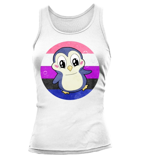 Gender Fluid Pride Flag Penguin Sublte LGBTQ Tank top Woman