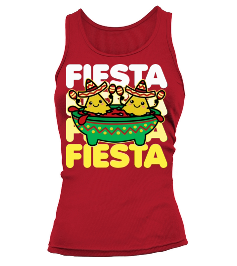Let s Fiesta Kawaii Chips Salsa Tank top Woman