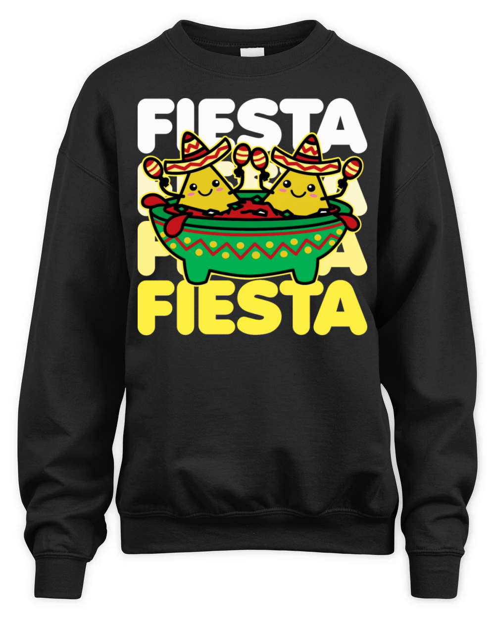 Let s Fiesta Kawaii Chips Salsa Unisex Premium Crewneck Sweatshirt