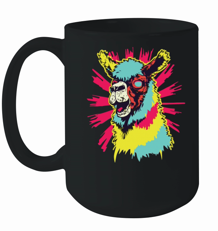 Horror Scary Zombie Alpaca Ceramic Mug
