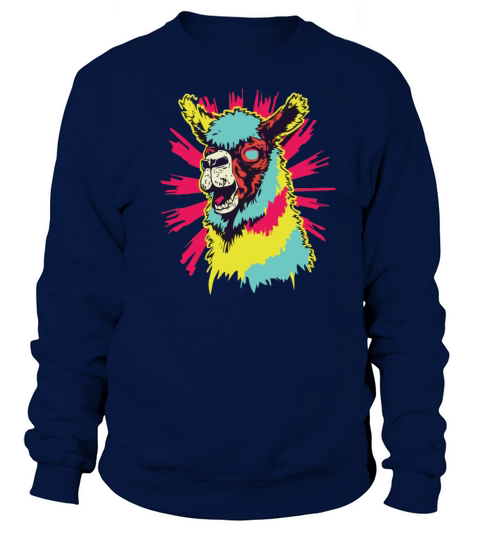 Horror Scary Zombie Alpaca Sweatshirt Unisex