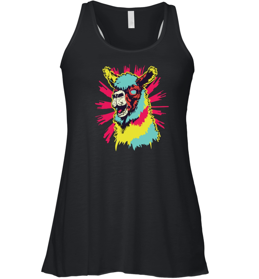 Horror Scary Zombie Alpaca Women's Flowy Tank Top