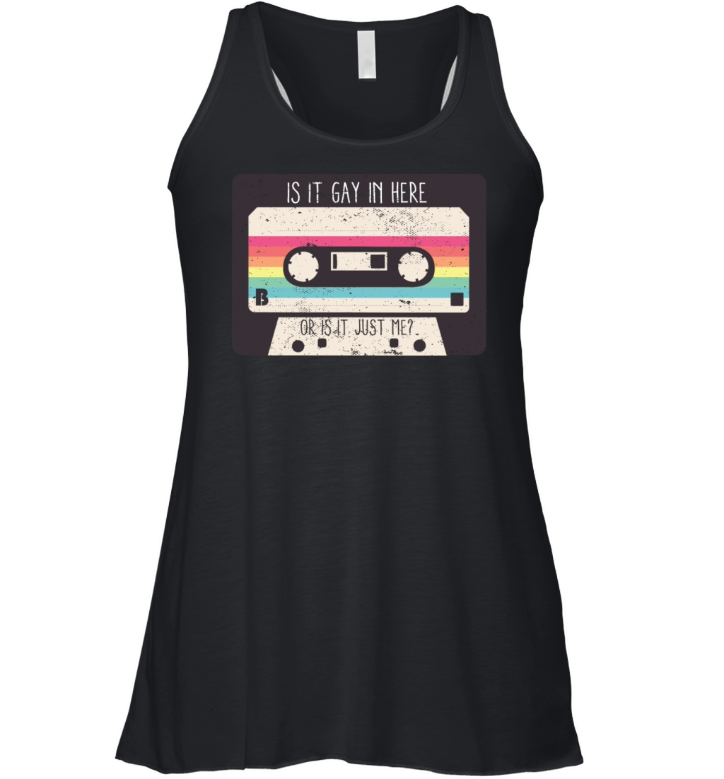 Is It Gay Here LGBTQ Ally Trans Gay Pride Rainbow Women's Flowy Tank Top