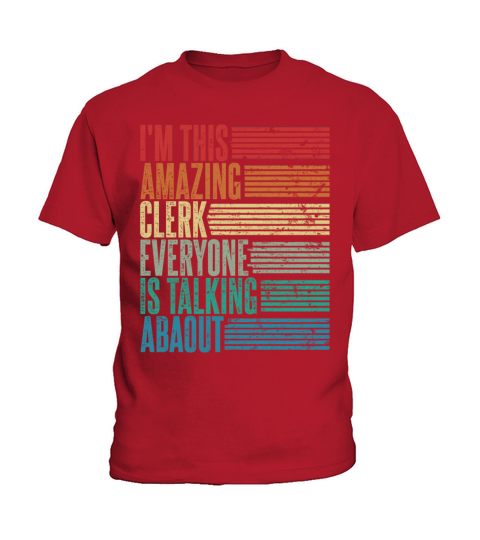Vintage Clerk Profession Gift Retro Kids T-Shirt