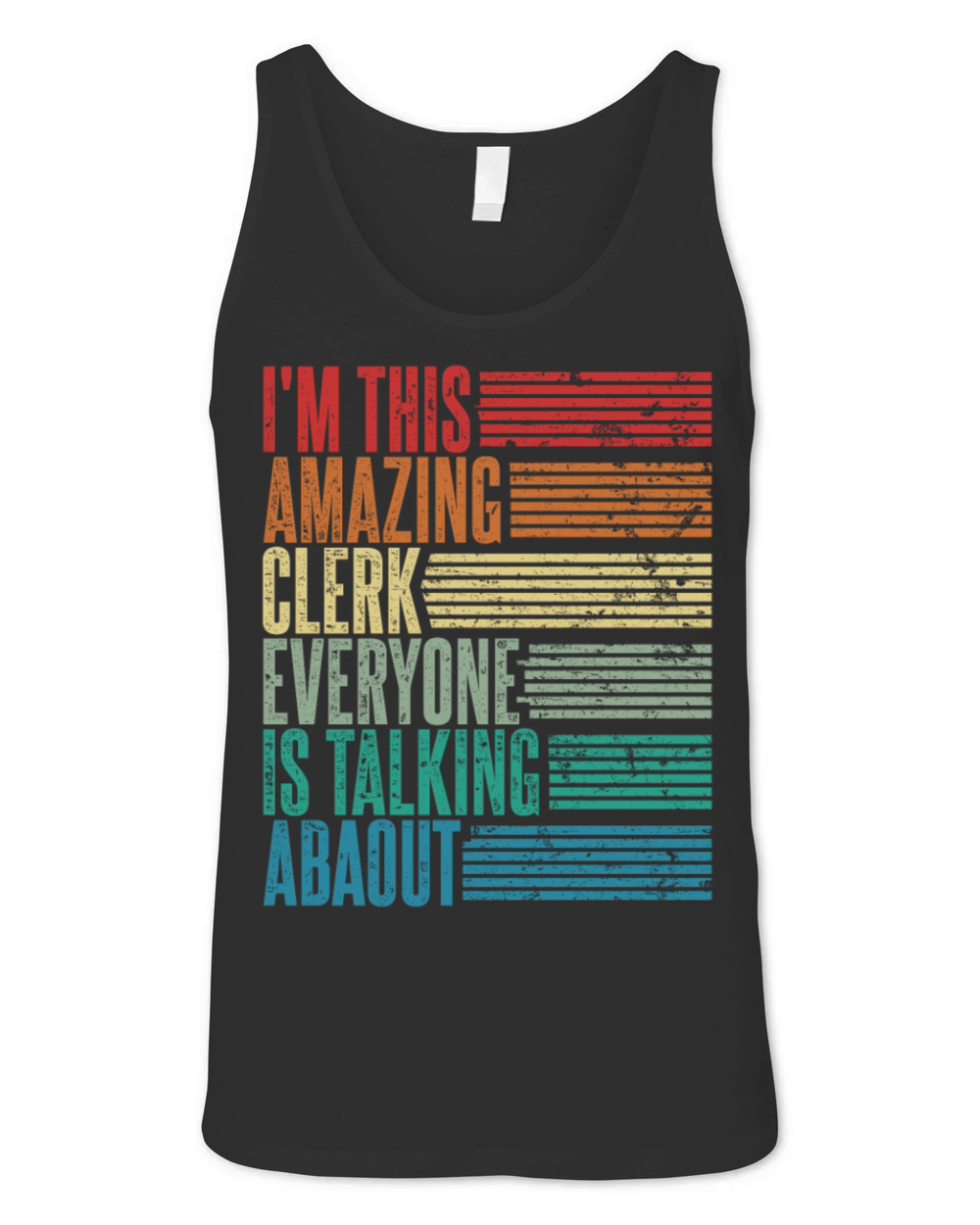 Vintage Clerk Profession Gift Retro Unisex Jersey Tank