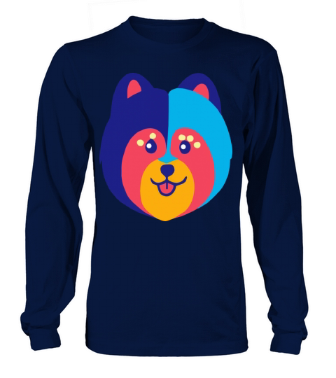 Pomeranian Blue Dog Owner Vintage Funny Pomeranian Long sleeved Unisex