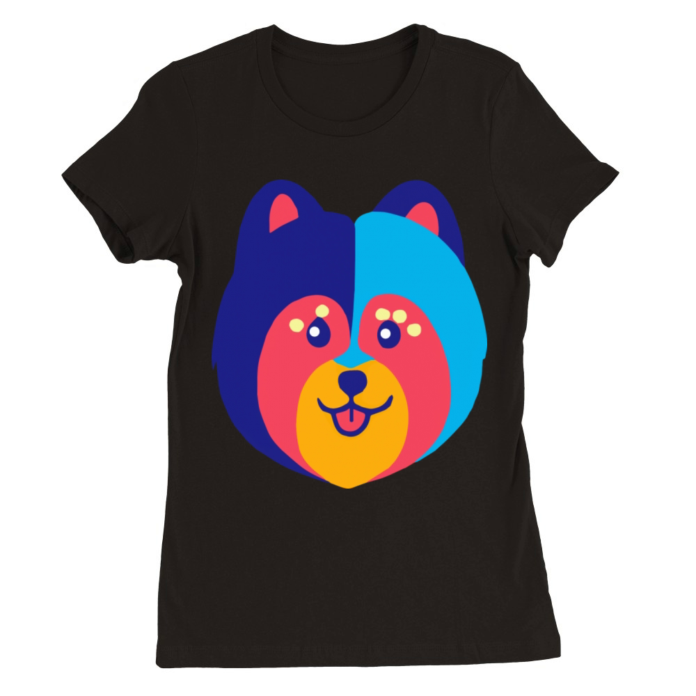 Pomeranian Blue Dog Owner Vintage Funny Pomeranian Premium Womens Crewneck T-shirt