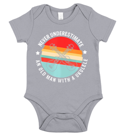 Ukulele vintage retro uke Short Sleeve Baby One-Piece