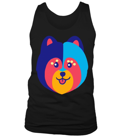 Pomeranian Blue Dog Owner Vintage Funny Pomeranian Tank Top Unisex