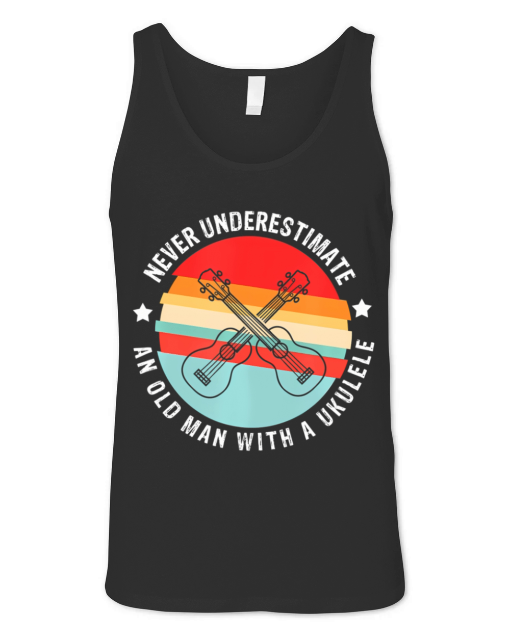 Ukulele vintage retro uke Unisex Jersey Tank