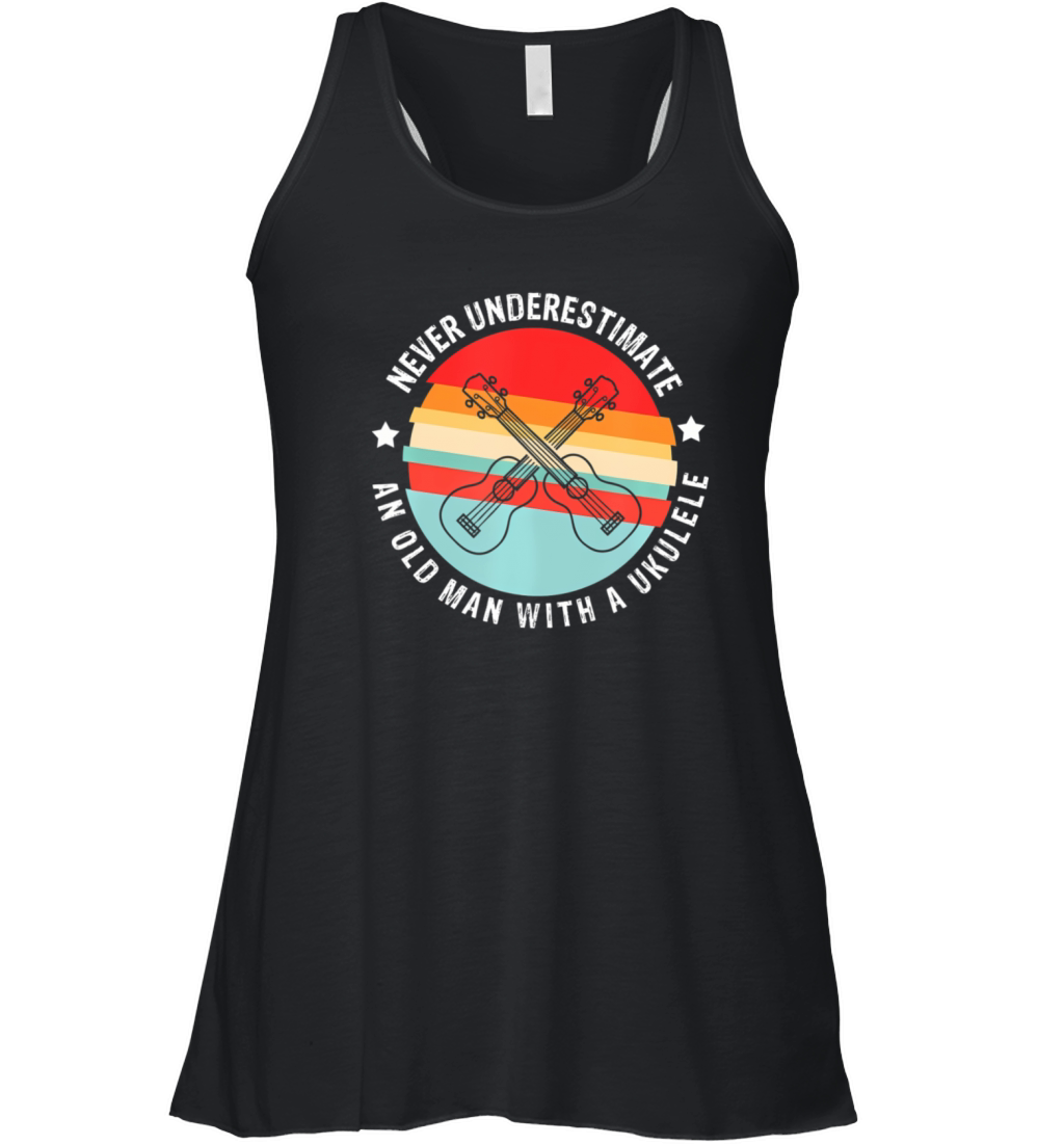 Ukulele vintage retro uke Women's Flowy Tank Top