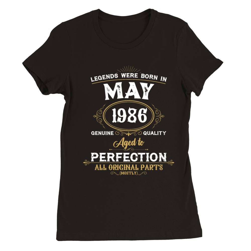 Legends Were Born In May 1973 Premium Womens Crewneck T-shirt