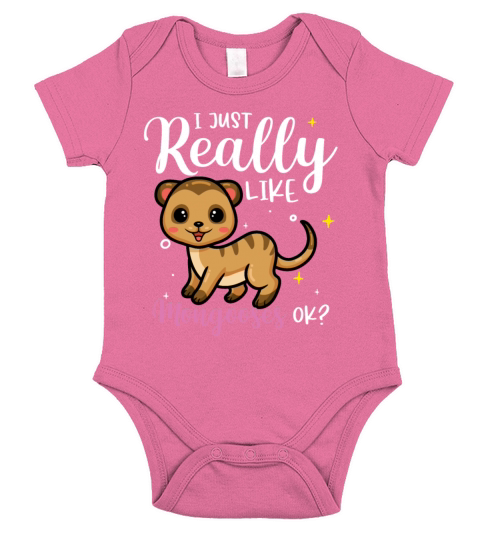 I Just Really Like Mongooses Ok Short Sleeve Baby One-Piece