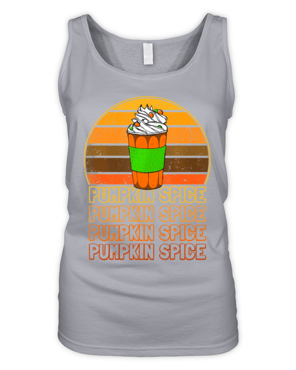 Retro Vintage Pumpkin Spice Latte Coffee Lover Organic Women's Tank Top
