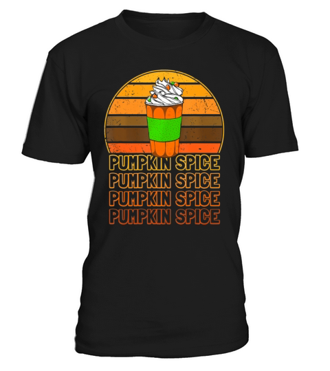 Retro Vintage Pumpkin Spice Latte Coffee Lover T-Shirt Unisex