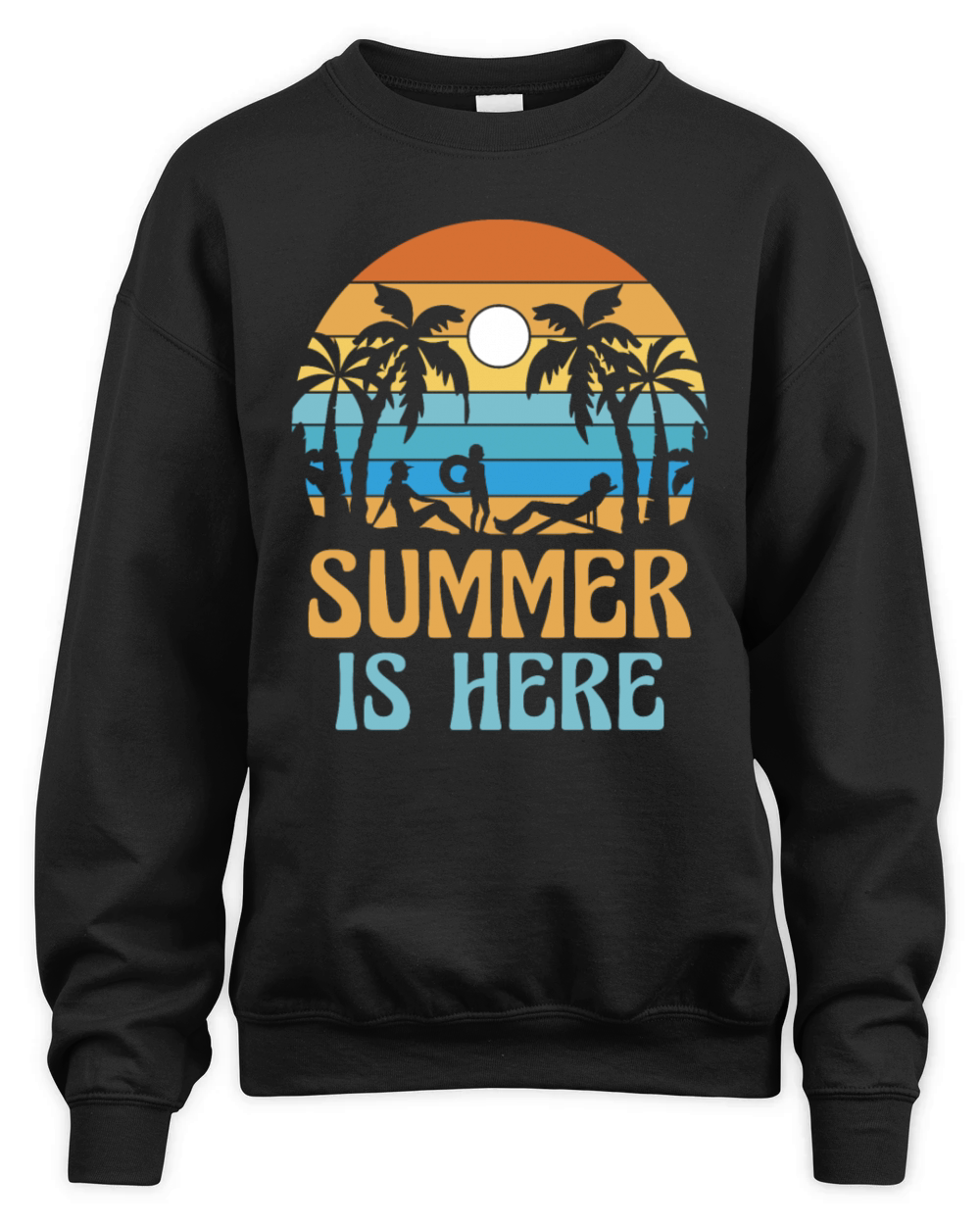 Summer Season Tropical Vacation Beach Summertime Unisex Premium Crewneck Sweatshirt