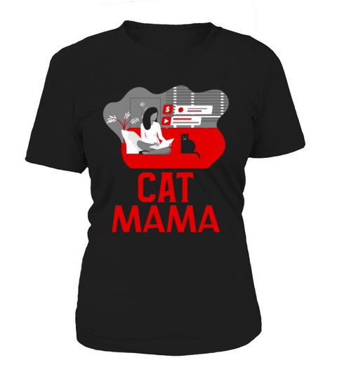 Retro Funny Vintage 80s Style Distressed Cat Mom Women's T-Shirt