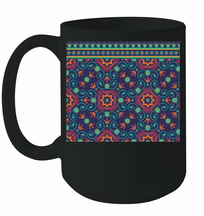20oz Skinny Tumbler Pattern Ethnic Ceramic Mug