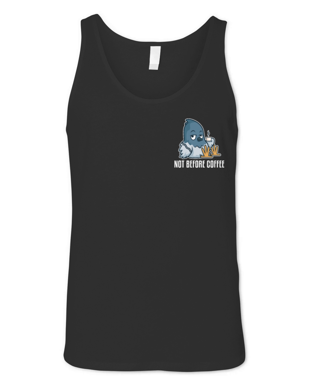 Not Before Coffee Logo Emblem Queen Latte Art Unisex Jersey Tank