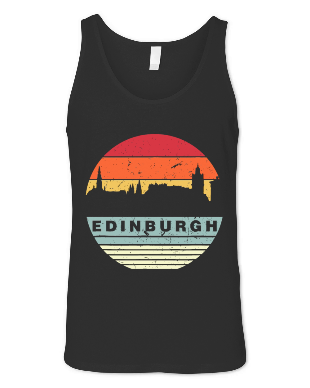 Retro Vintage Matching Family Edinburgh Unisex Jersey Tank