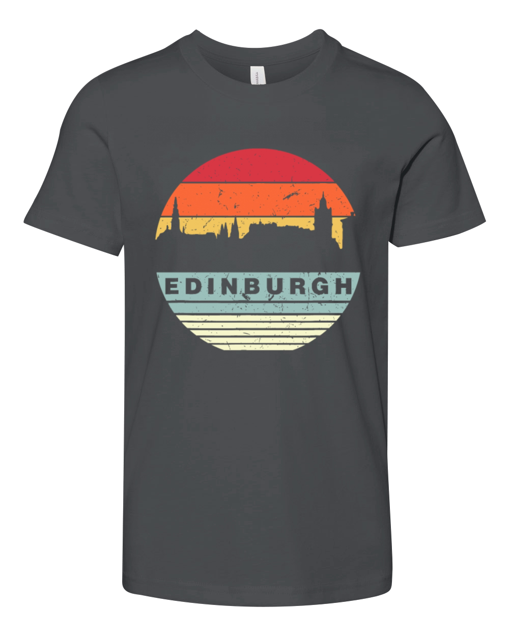 Retro Vintage Matching Family Edinburgh Youth Unisex Jersey Tee