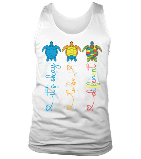Autism Awareness Its Ok To Be Different Sea Turtle Tank Top Unisex