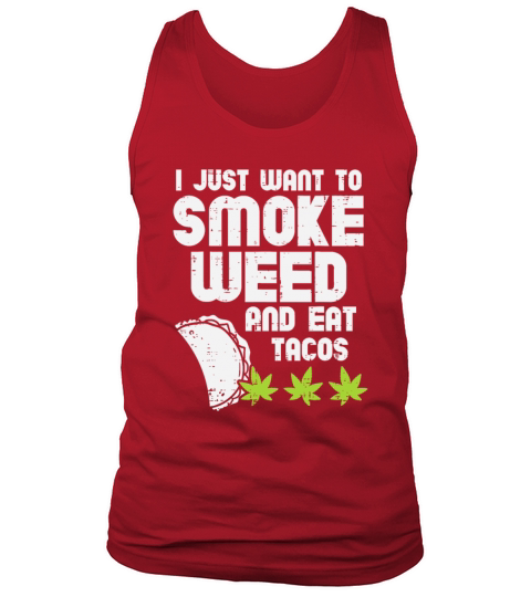 Smoke Weed Eat Tacos Funny Cinco De Mayo Cannabis Tank Top Unisex