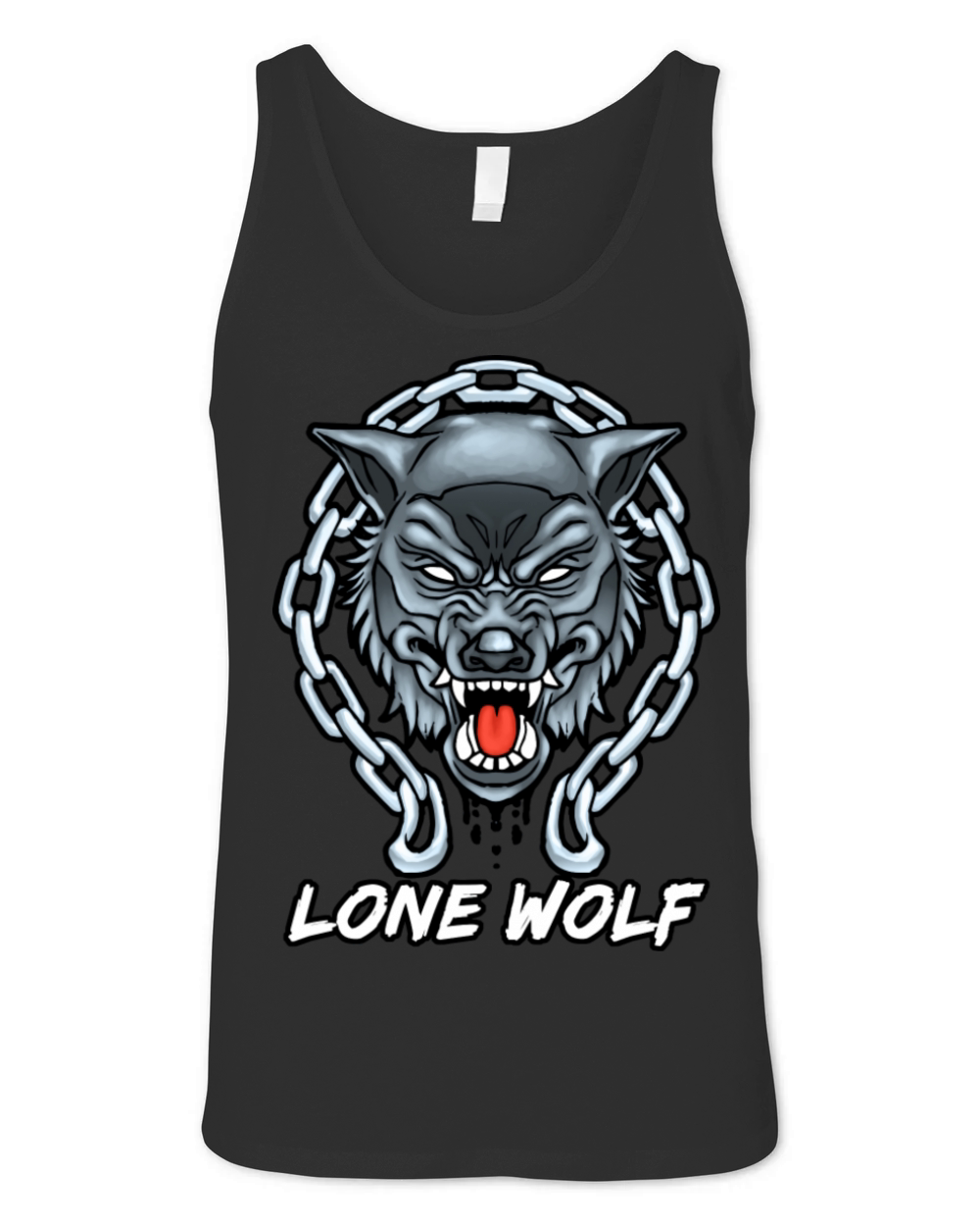 Cool Angry Lone Wolf Unisex Jersey Tank