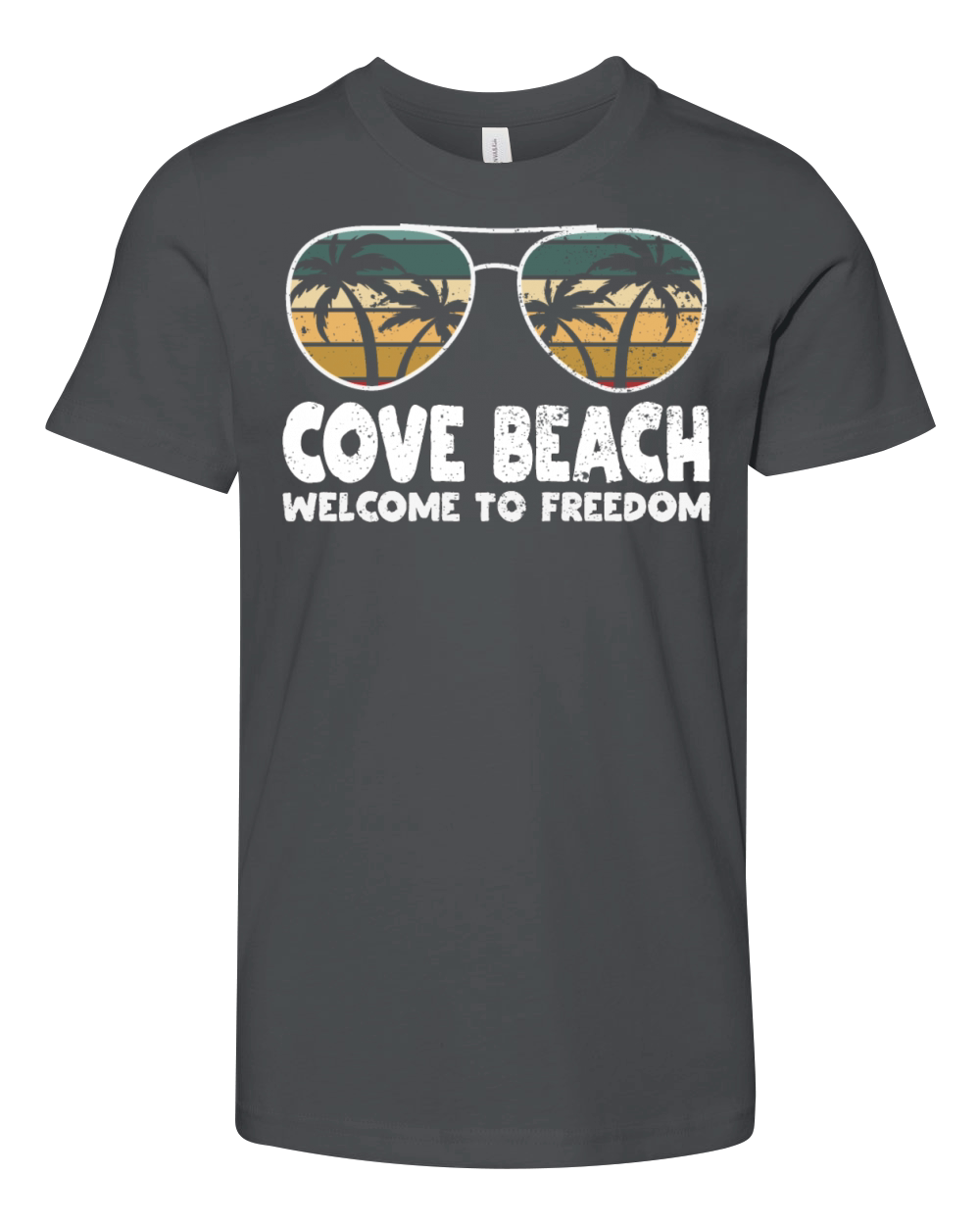 Cove Beach Welcome to Freedom Vacation Sayings Tri Youth Unisex Jersey Tee