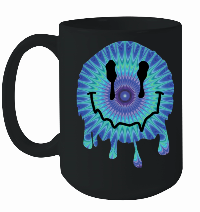 Psychedelic Smile Face Melting Trippy Ceramic Mug