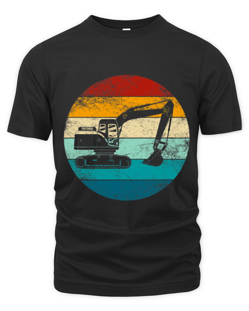 Excavator Retro Style Vintage Construction Worker Organic Unisex T-shirt